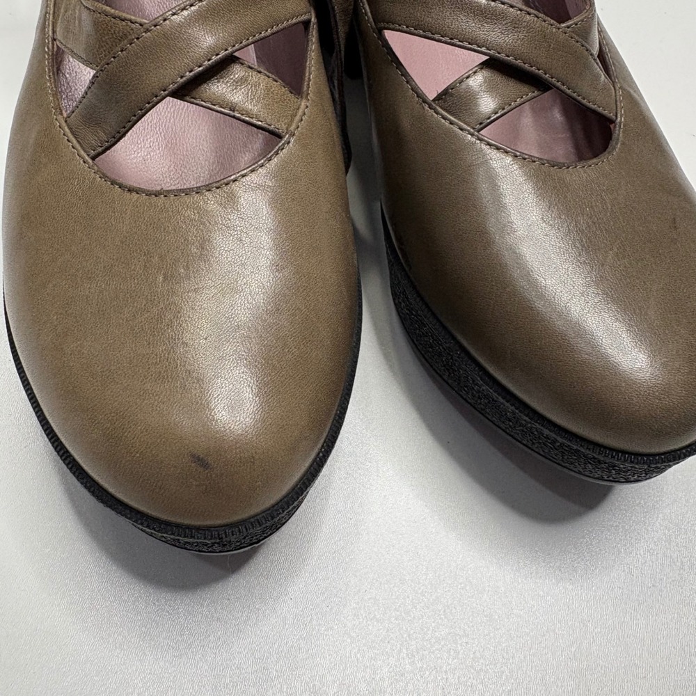 Robert Clergerie Paris Mary Jane Leather Platform Wedge Shoes Womens 8.5 - Picture 6 of 9